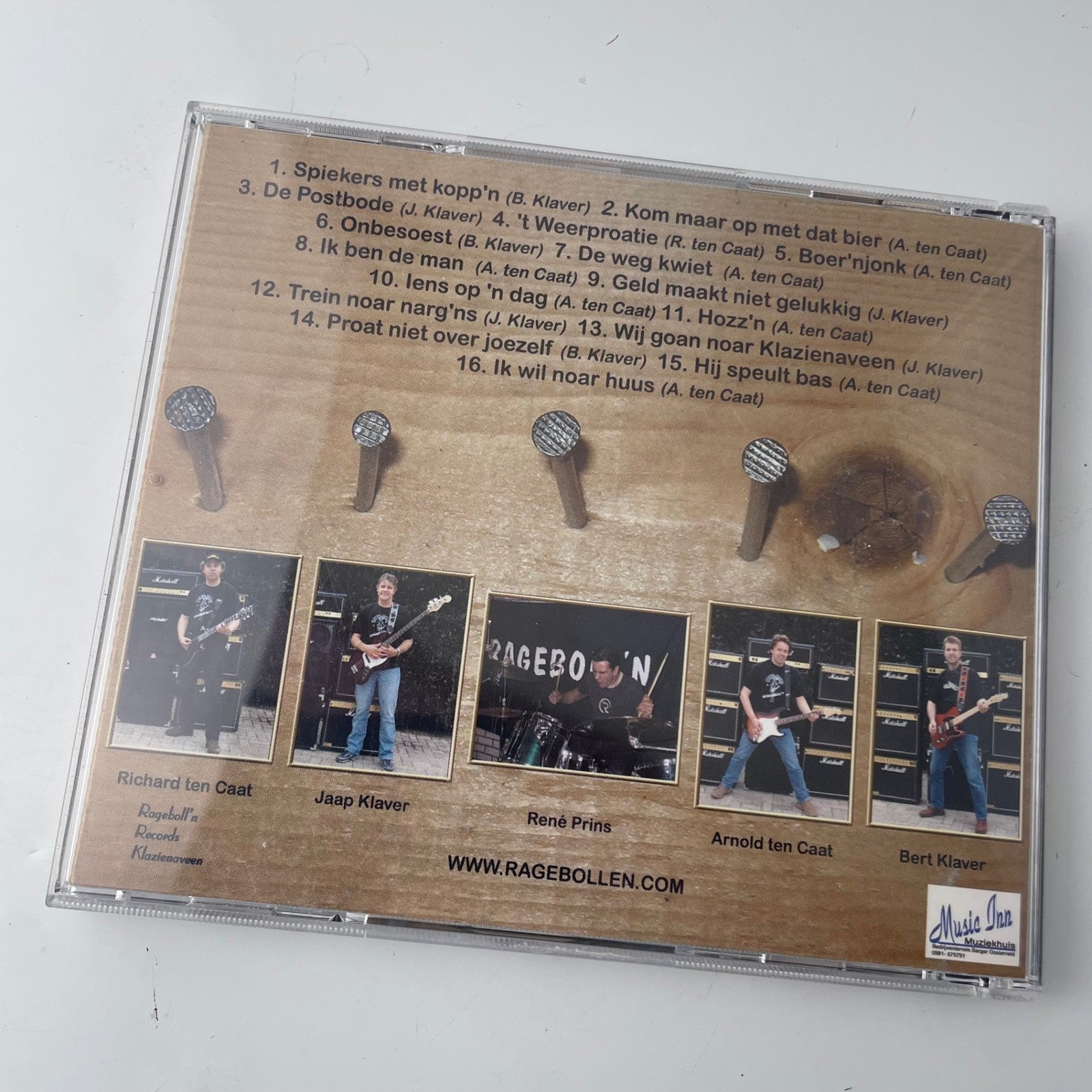 DE RAGEBOLL'N Spiekers met Kopp'n CD 2003 Dutch Rock Album