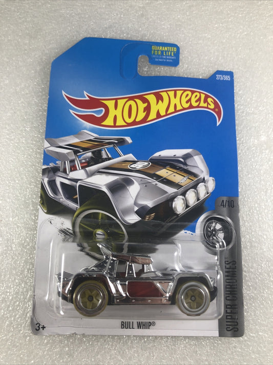 2017 Hot Wheels #273 Super Chromes 4/10 BULL WHIP Chrome w/Olive Wheels 5 Spoke