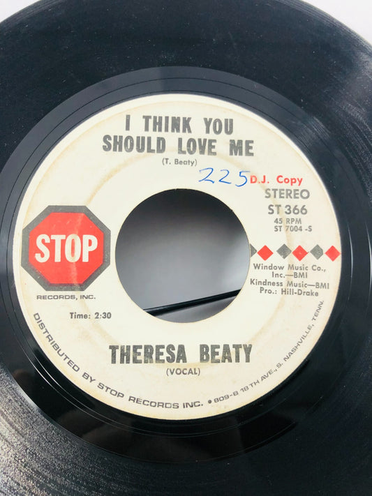 THERESA BEATY I THINK YOU SHOULD LOVE ME PROMO COPY Rare vintage DJ record singl