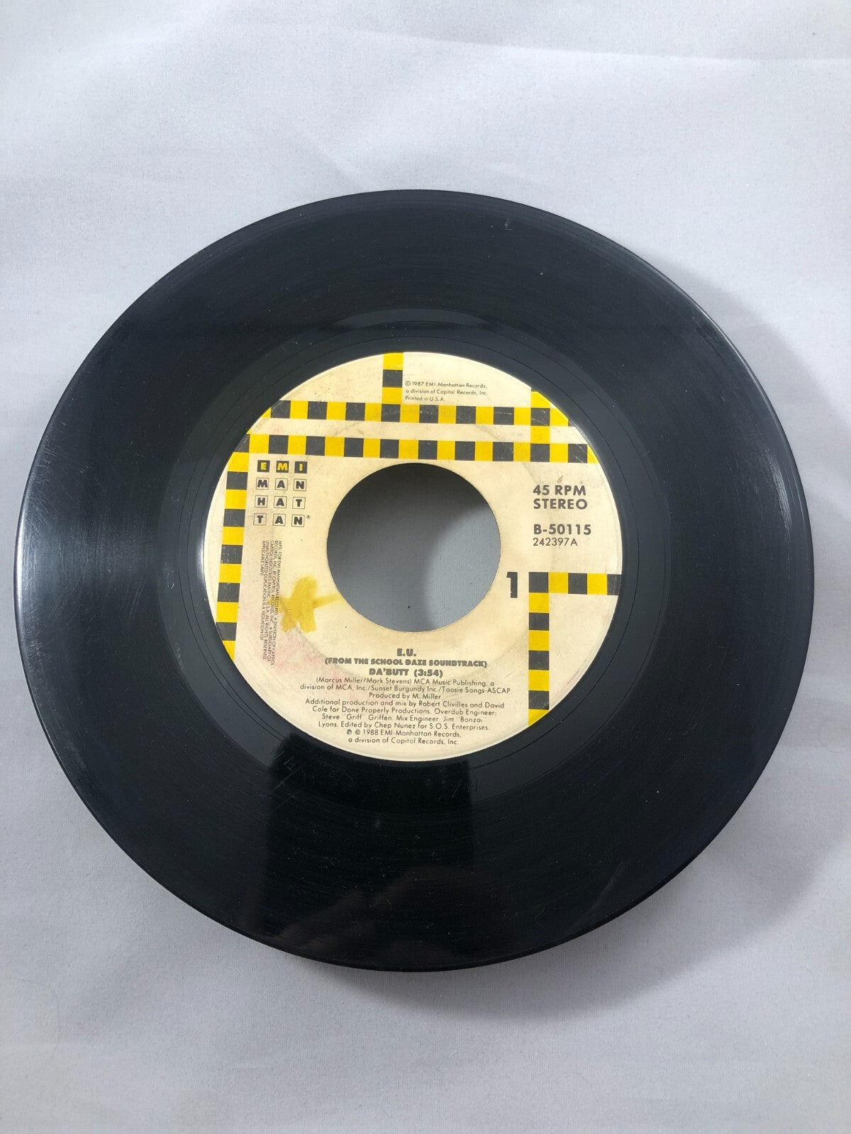 E.U. : Da'Butt (from School Daze Soundtrack) / Da'Butt (Dub 1), 45 RPM g+