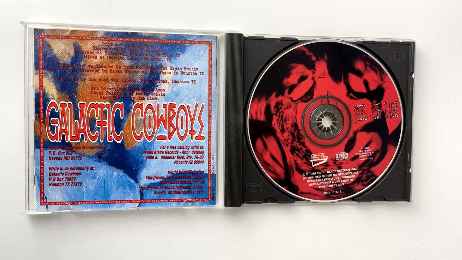Galactic Cowboys - Feel The Rage CD 1996 Metal Blade Rock Metal