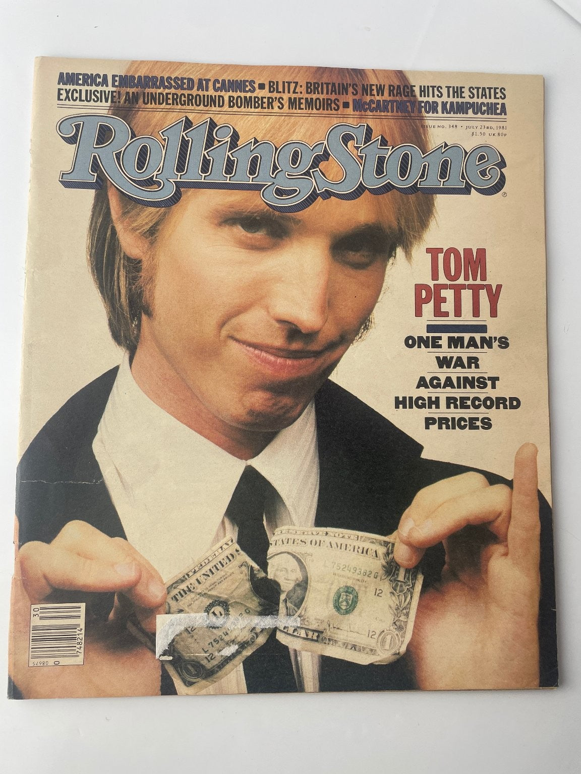 Rolling Stone Magazine Tom Petty Cover Issue 348 July 23 1981
