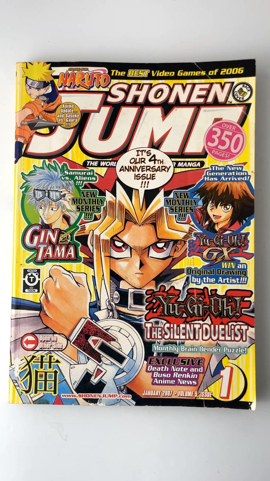 Shonen Jump Volume 5 Issue 1 January 2007 Yu-Gi-Oh GX Gintama Naruto NO CARD