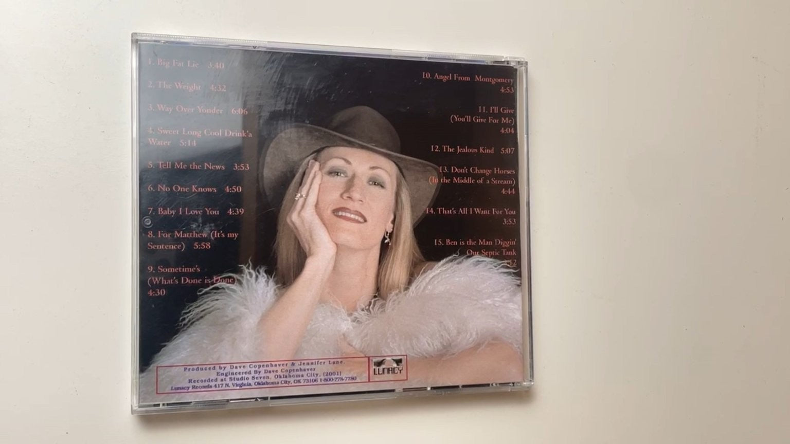 Jennifer Lane - Sweet, Long, Cool Drink'a Water CD 2001 Lunacy Country RARE