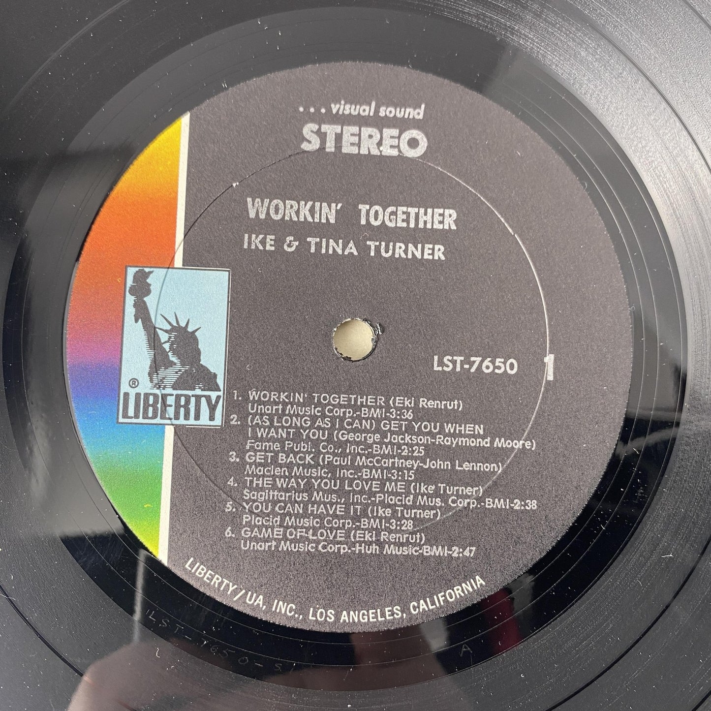 Vintage Ike & Tina Turner Workin' Together 12" Vinyl LP 1970 Liberty R&B Soul