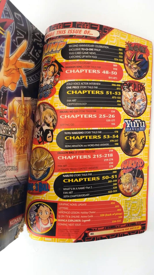 Shonen Jump Vol 3 Issue 1 Jan 2005 Yu-Gi-Oh! Naruto Shaman King NO CARD