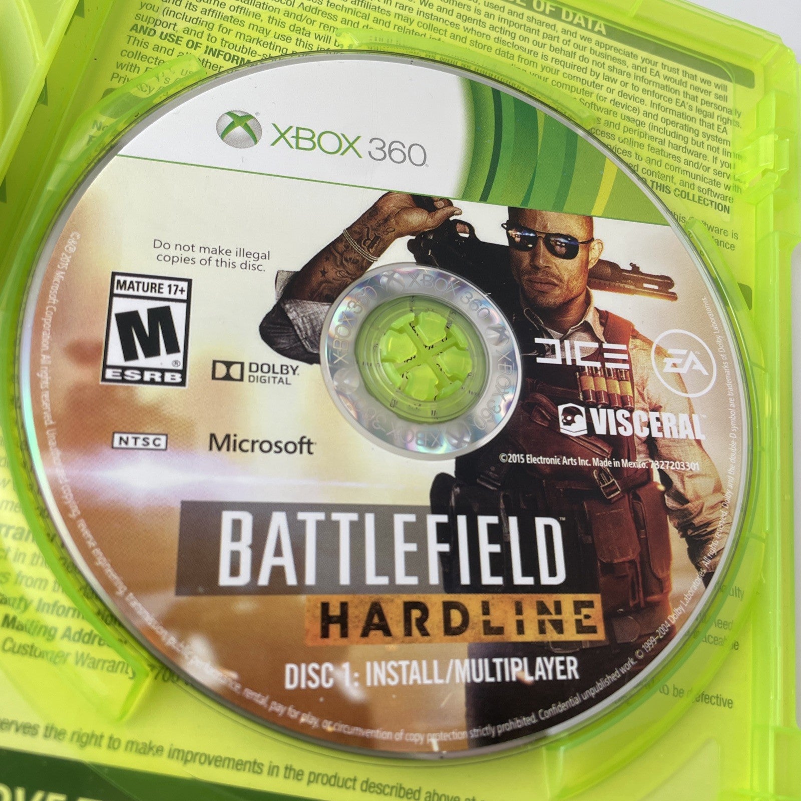 Battlefield Hardline (Microsoft Xbox 360, 2015) Complete Tested Working CIB 