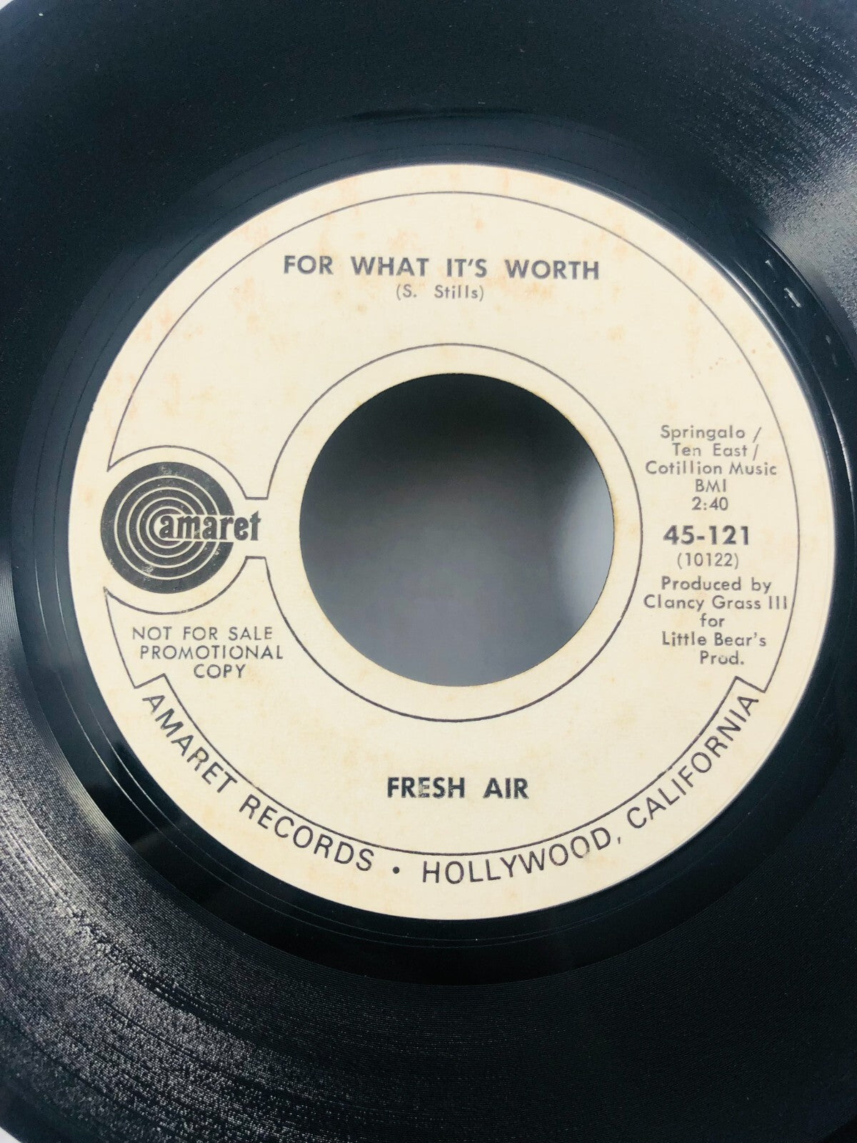 RARE Spain Psychadelic Rock 45 Fresh Air For What It's Worth / Faces In The Fire
