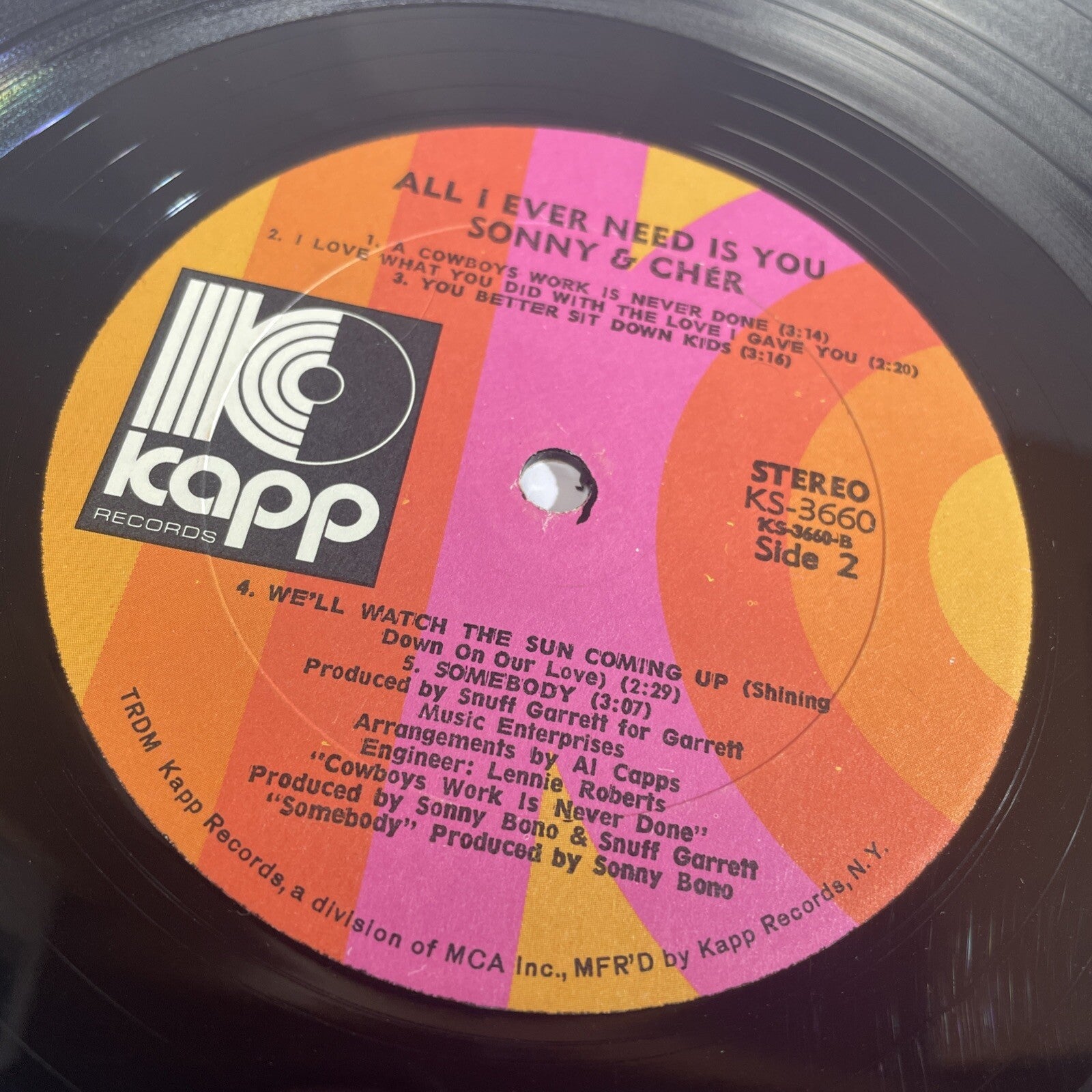 SONNY & CHER All I Ever Need Is You 1972 Vinyl LP Kapp Records KS-3660 - VG+