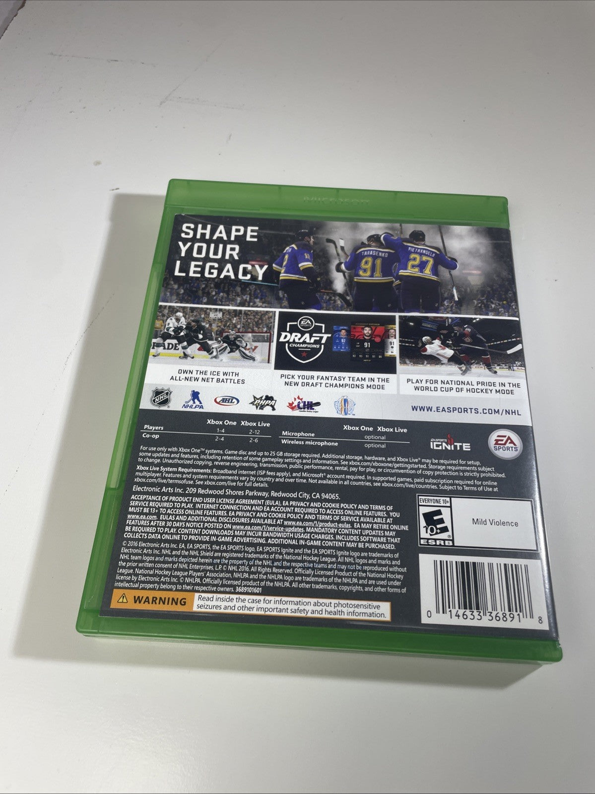 NHL 17 (Microsoft Xbox One, 2016) Tested-Works-Fast Shipping