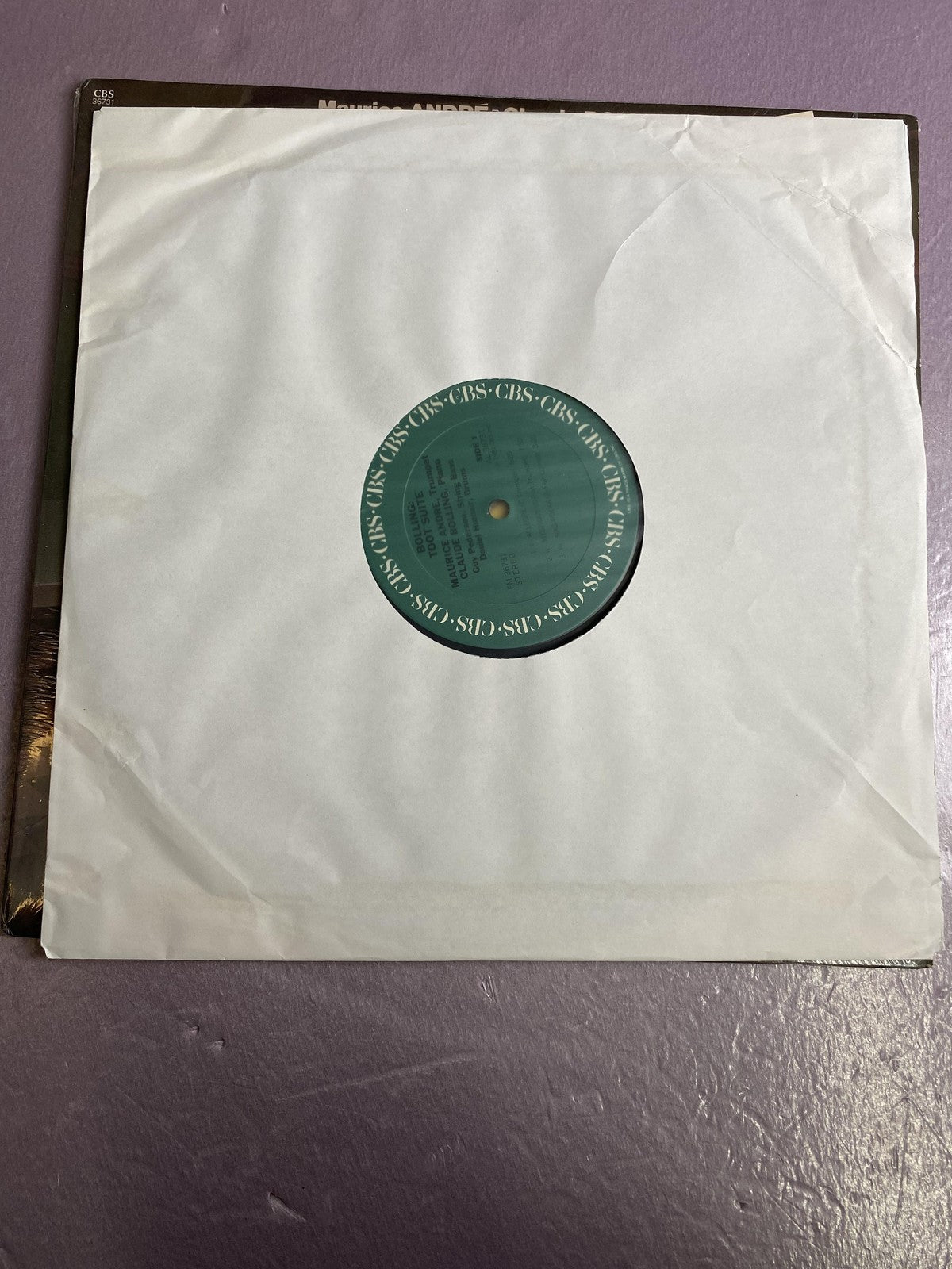 Vintage Maurice André Claude Bolling Toot Suite 12" Black Vinyl LP CBS Jazz