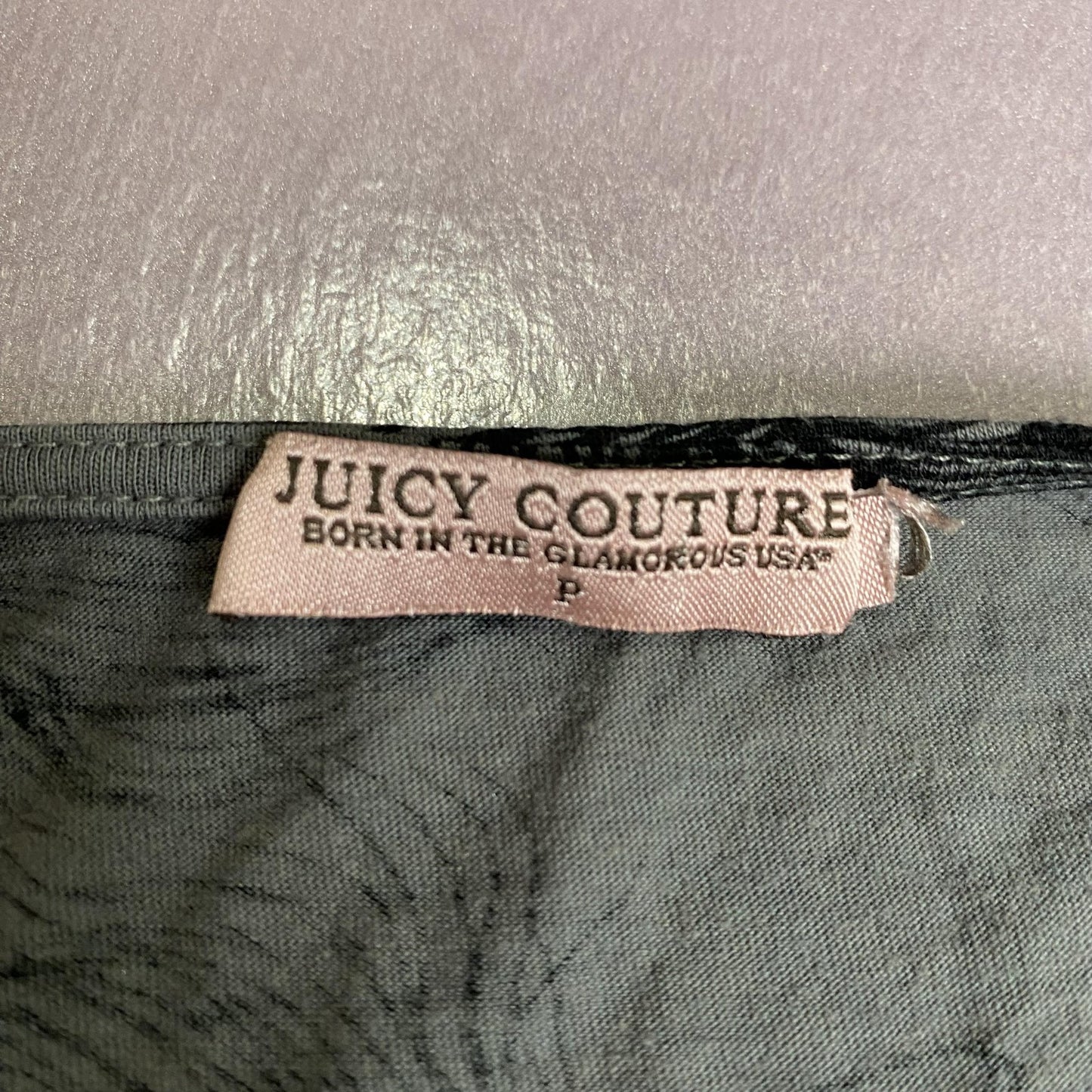 Juicy Couture Shirt Womens Small Feather Print Cowl Neck Long Sleeve Top Blouse