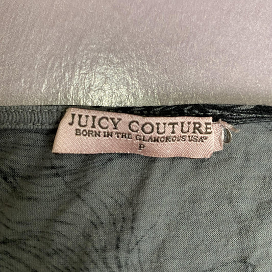 Juicy Couture Shirt Womens Small Feather Print Cowl Neck Long Sleeve Top Blouse
