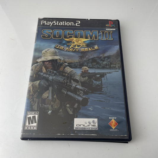 PS2 SOCOM: U.S. Navy SEALs (Sony PlayStation 2, 2002) TESTED & WORKING