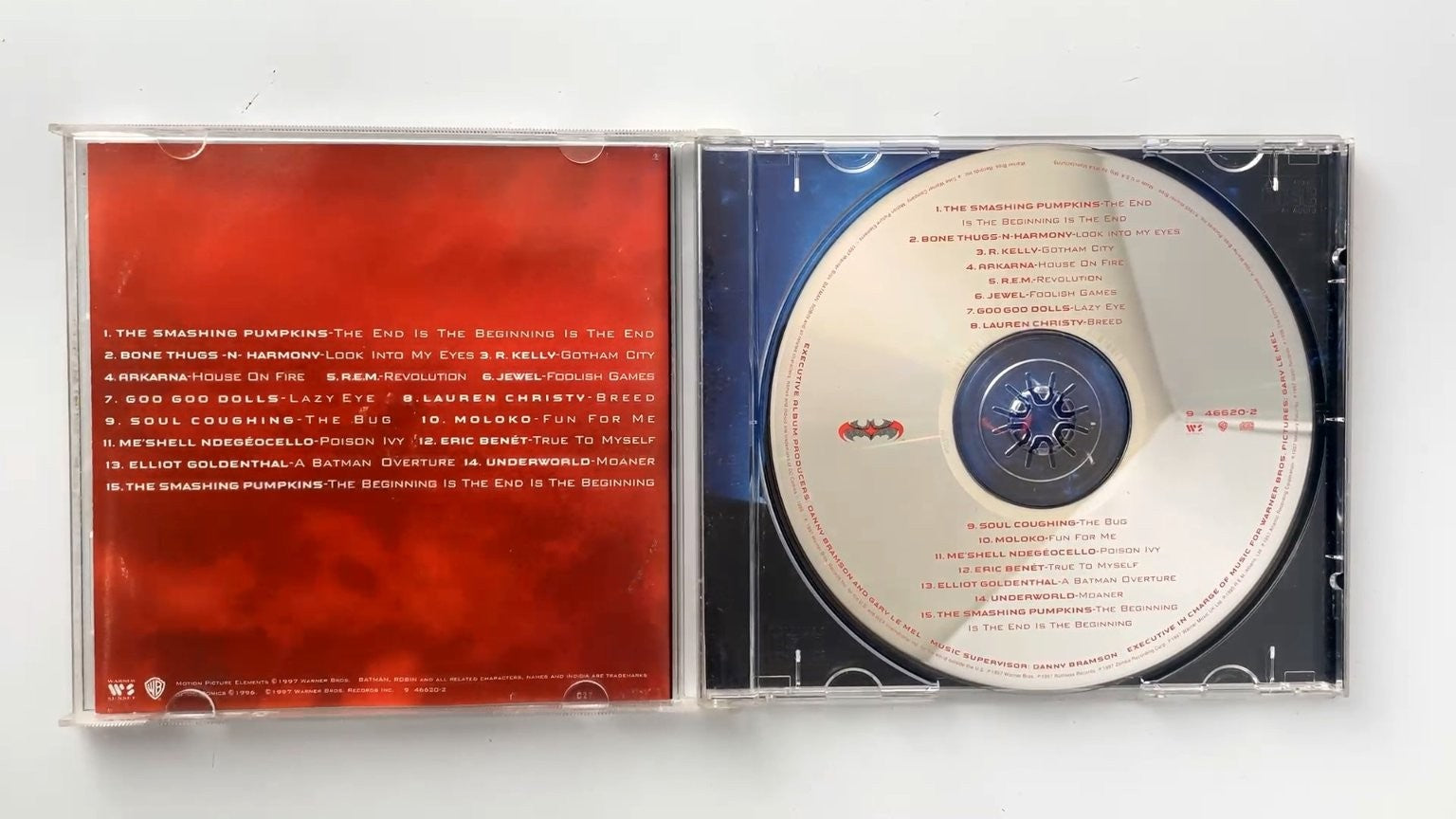 Batman & Robin Soundtrack CD 1997 Various Artists Rock Pop Warner Bros