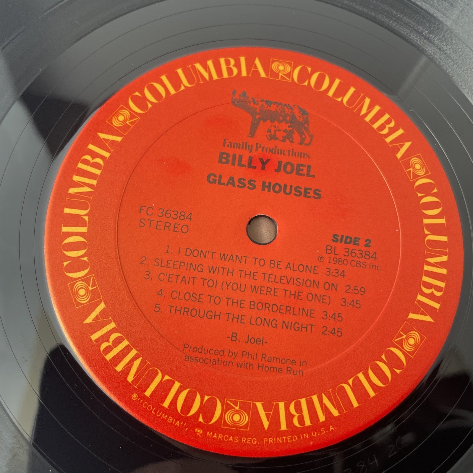 Billy Joel Glass Houses FC 36384 Vinyl LP Record Album VG+ W/ Inner