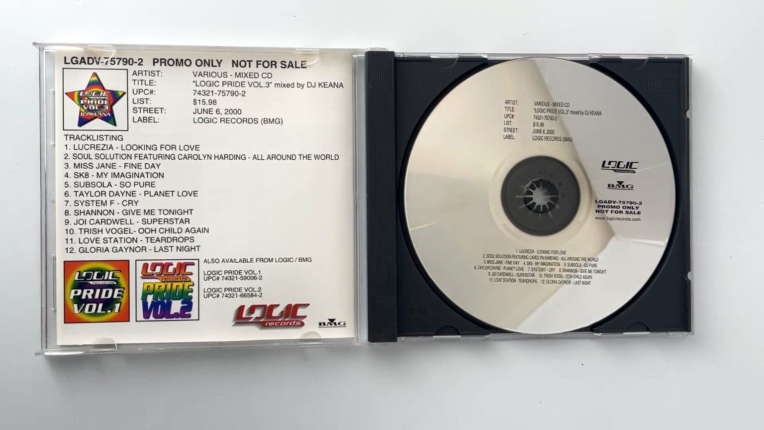 Various - Logic Pride Vol.3 CD 2000 Promo Dance House Logic Records