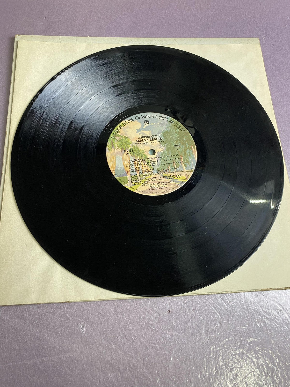 Vintage Seals & Crofts Unborn Child Vinyl LP 1974 Warner Soft Rock Folk Rock