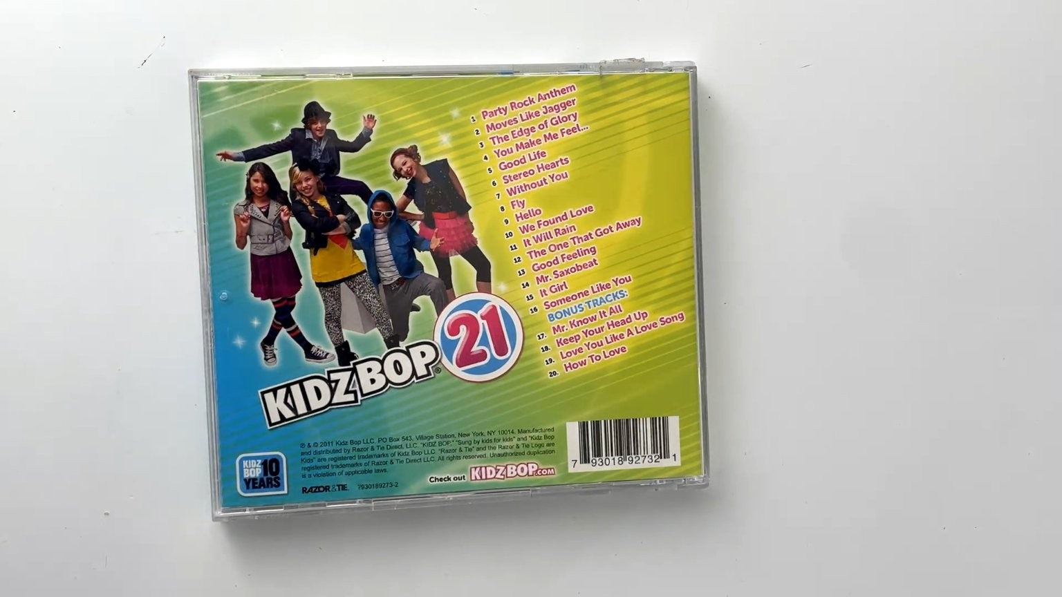 Kidz Bop 21 CD 2011 Kids Hits Pop Razor & Tie Label