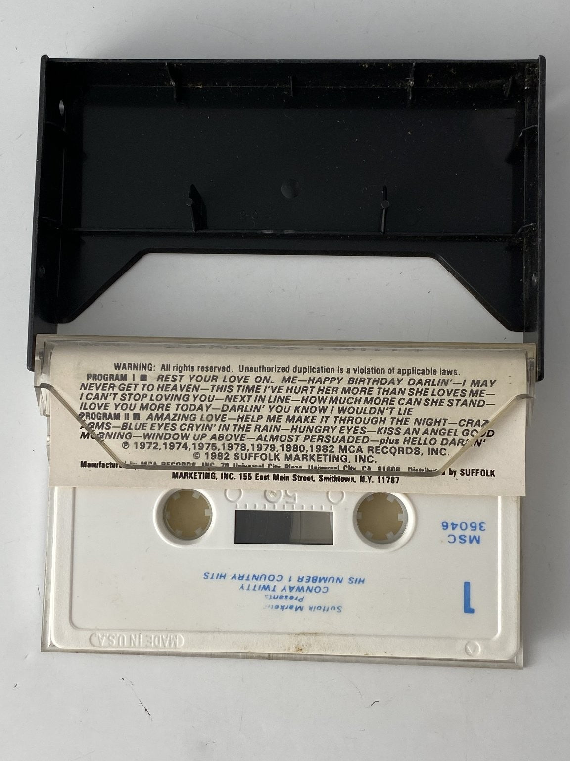 Conway Twitty All No. 1 Hits! Cassette 1985 Suffolk Marketing