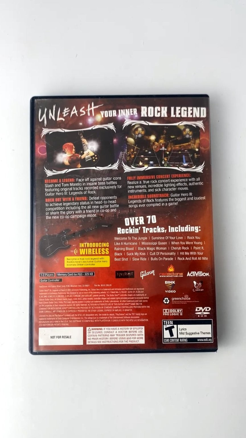 Guitar Hero III Legends of Rock PlayStation 2 Video Game Multiplayer