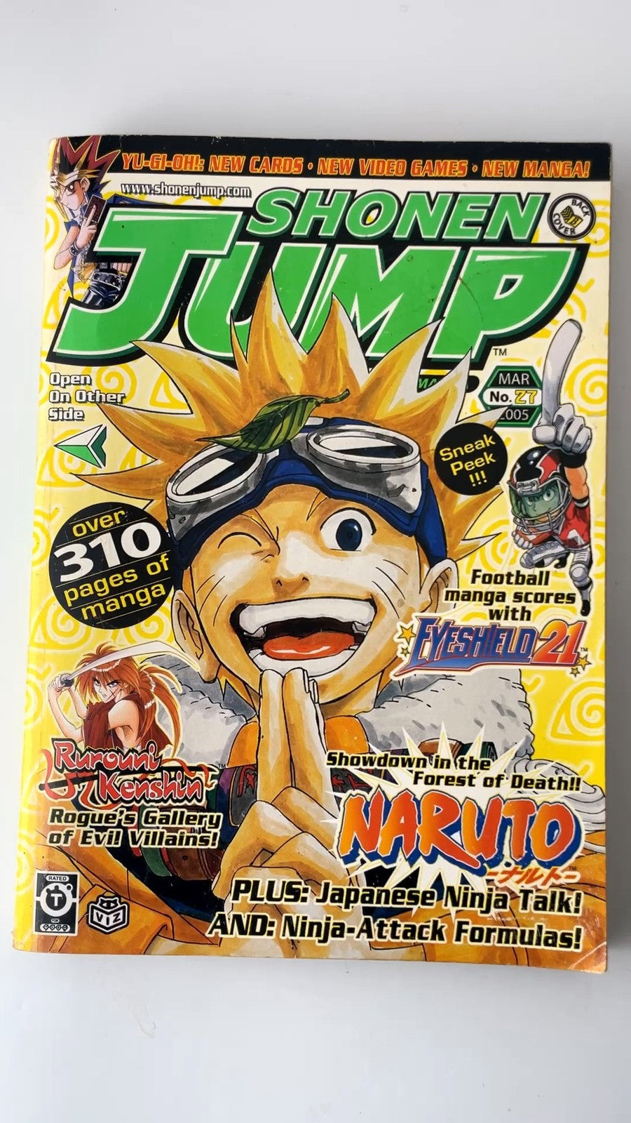 Shonen Jump March 2005 Vol 3 No 3 Naruto Rurouni Kenshin Eyeshield 21 NO CARD