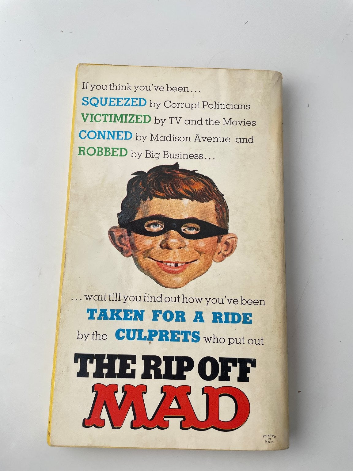The Rip Off Mad William M. Gaines 1973 First Printing Warner Paperback