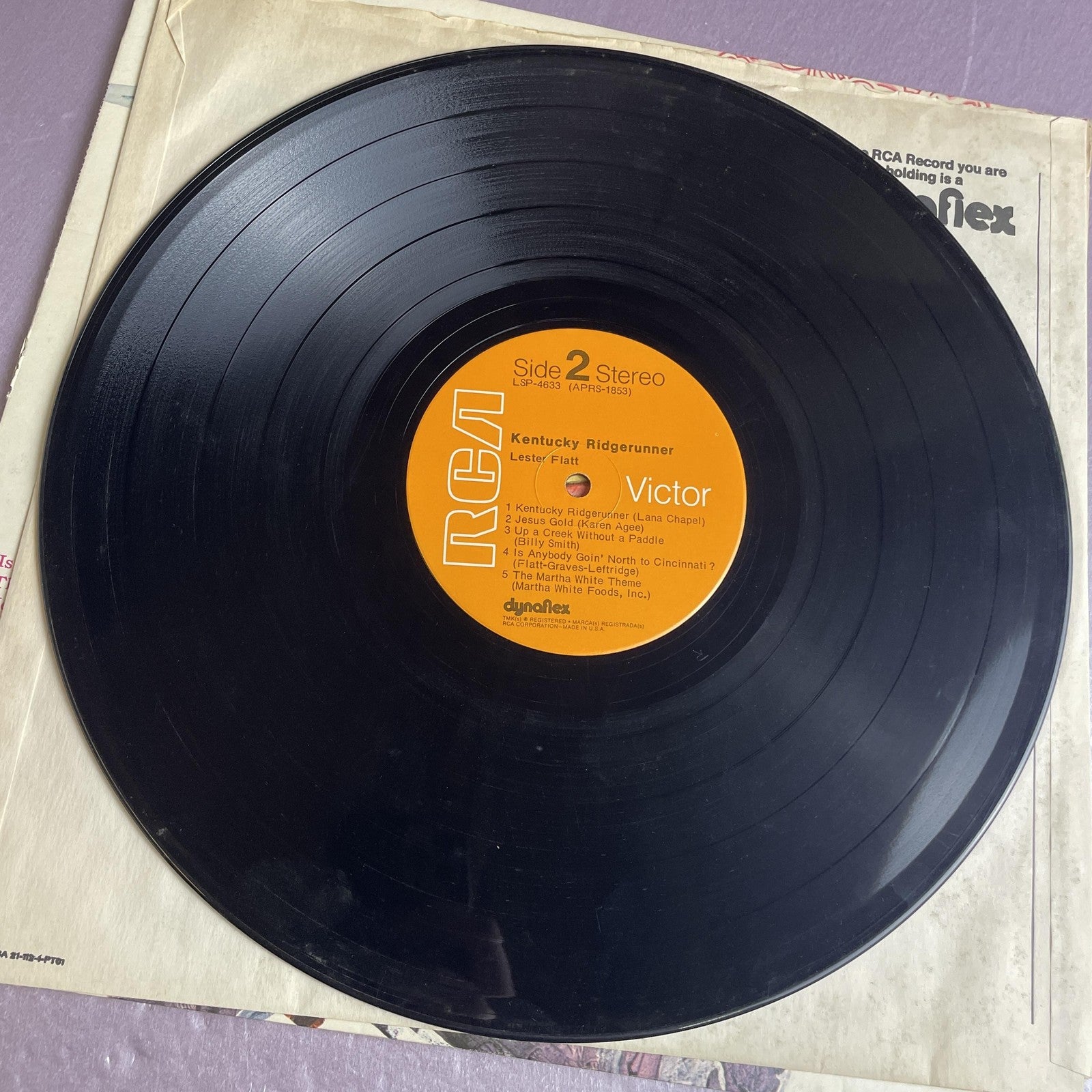 Vintage Lester Flatt Kentucky Ridgerunner 12" Vinyl LP 1969 RCA Victor Country