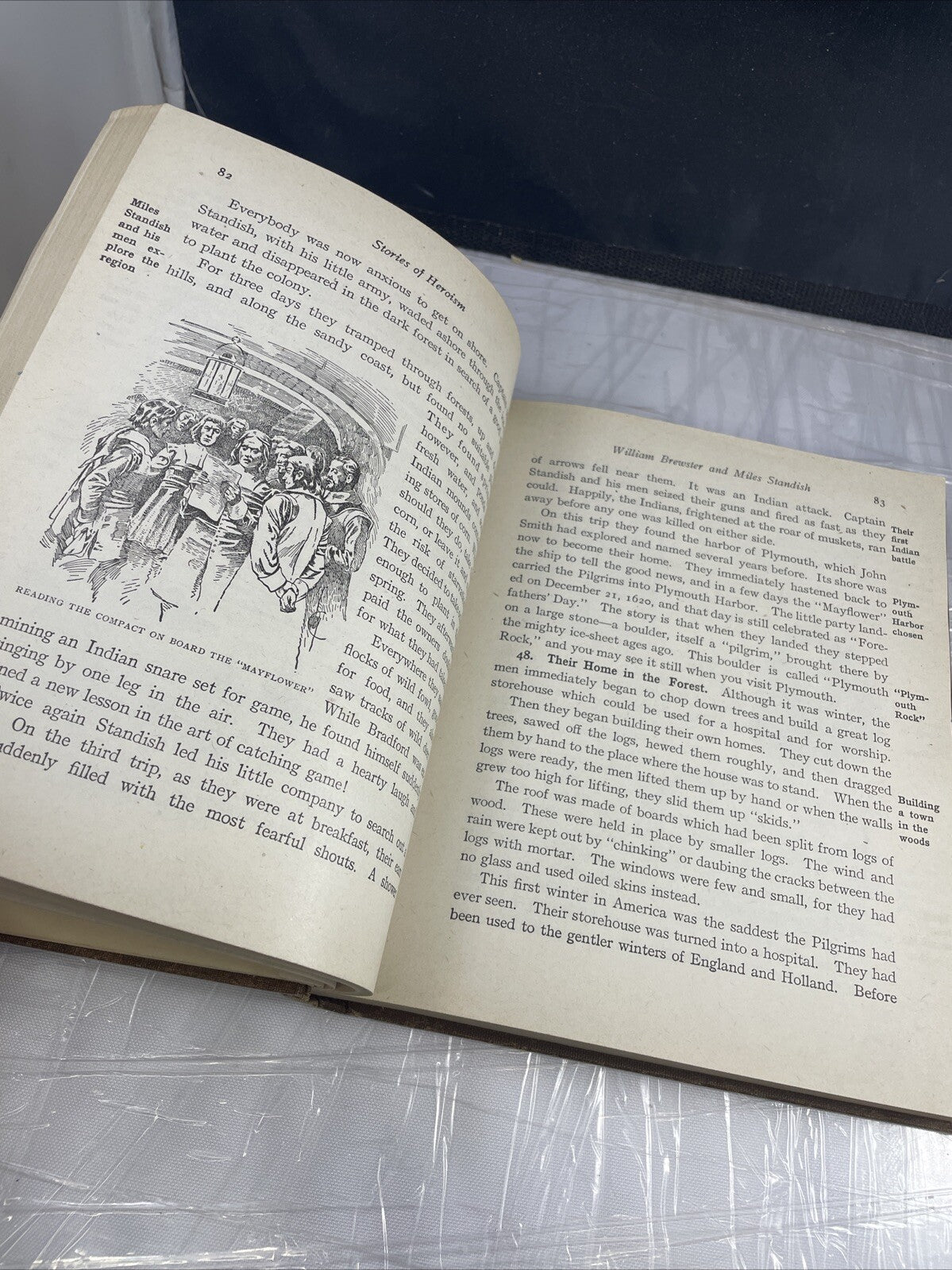 Antique Historical War Adventure Mace's Primary History Stories of Heroism 1909