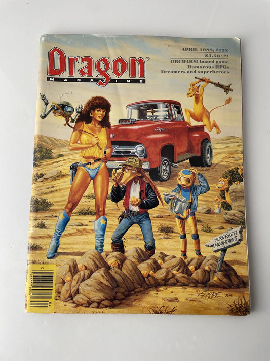 Vintage Dragon Magazine Issue 132 April 1988 TSR Dungeons & Dragons RPG Orcwars