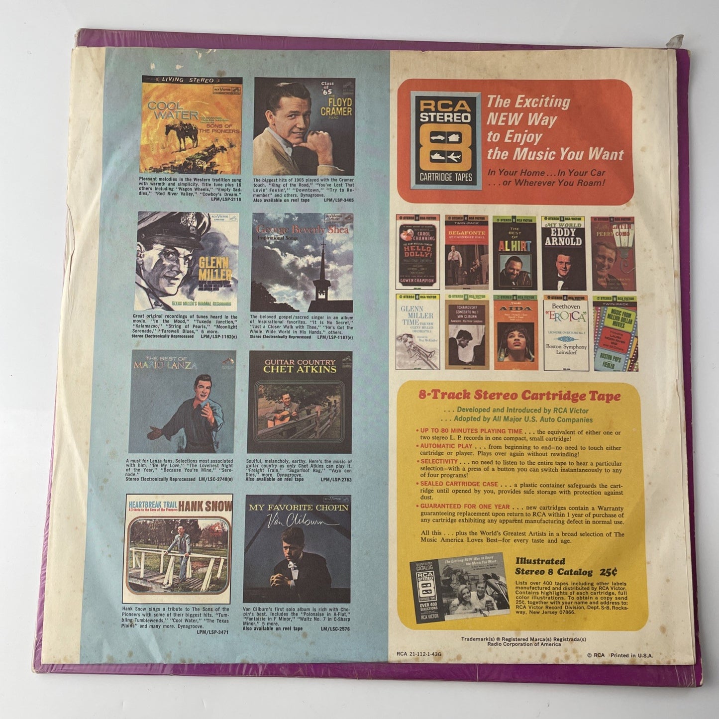 The Best of GLENN MILLER & His Orchestra 1965 Vinyl LP (RCA LSP 3377) G+ Jazz
