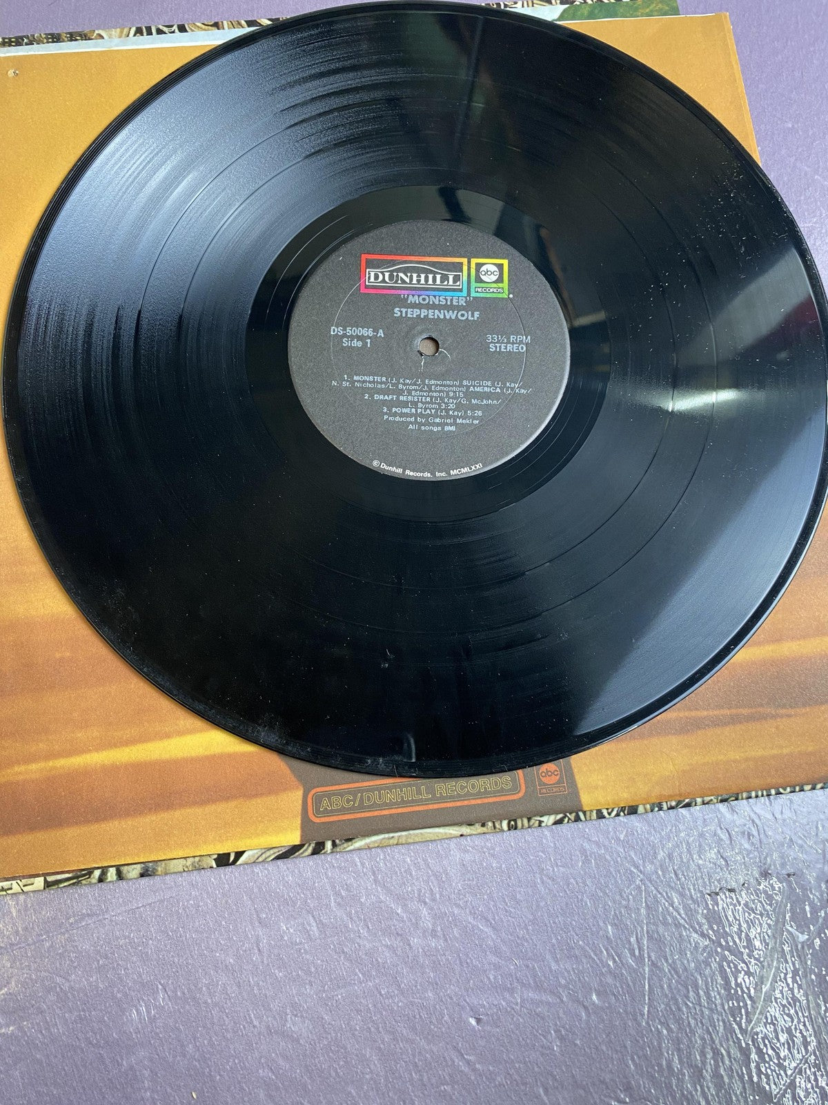 Vintage Steppenwolf Monster 12" Vinyl LP 1969 DS-50066 ABC Dunhill Hard Rock