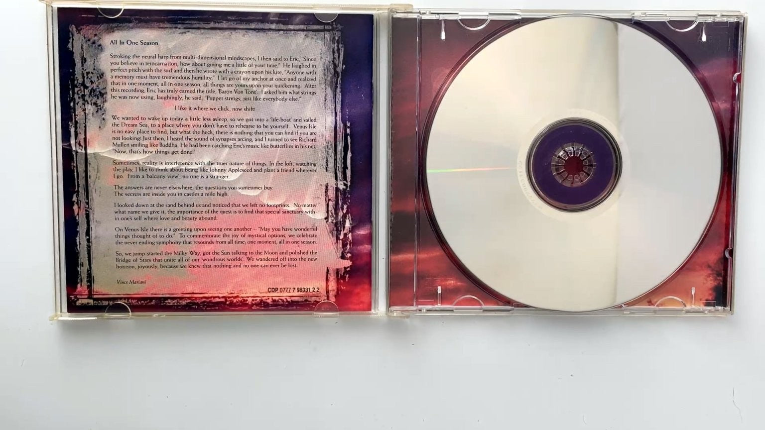 Eric Johnson - Venus Isle CD 1996 Instrumental Rock Capitol