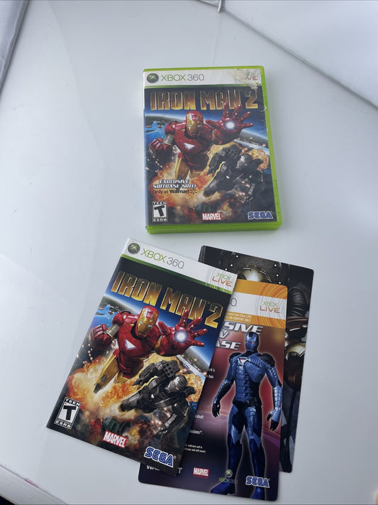 Rare Walmart Exclusive Iron Man 2 (Microsoft Xbox 360, 2010)Complete W/Manual