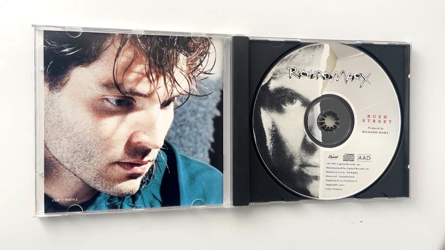 Richard Marx - Rush Street CD 1991 Pop Rock Capitol Records