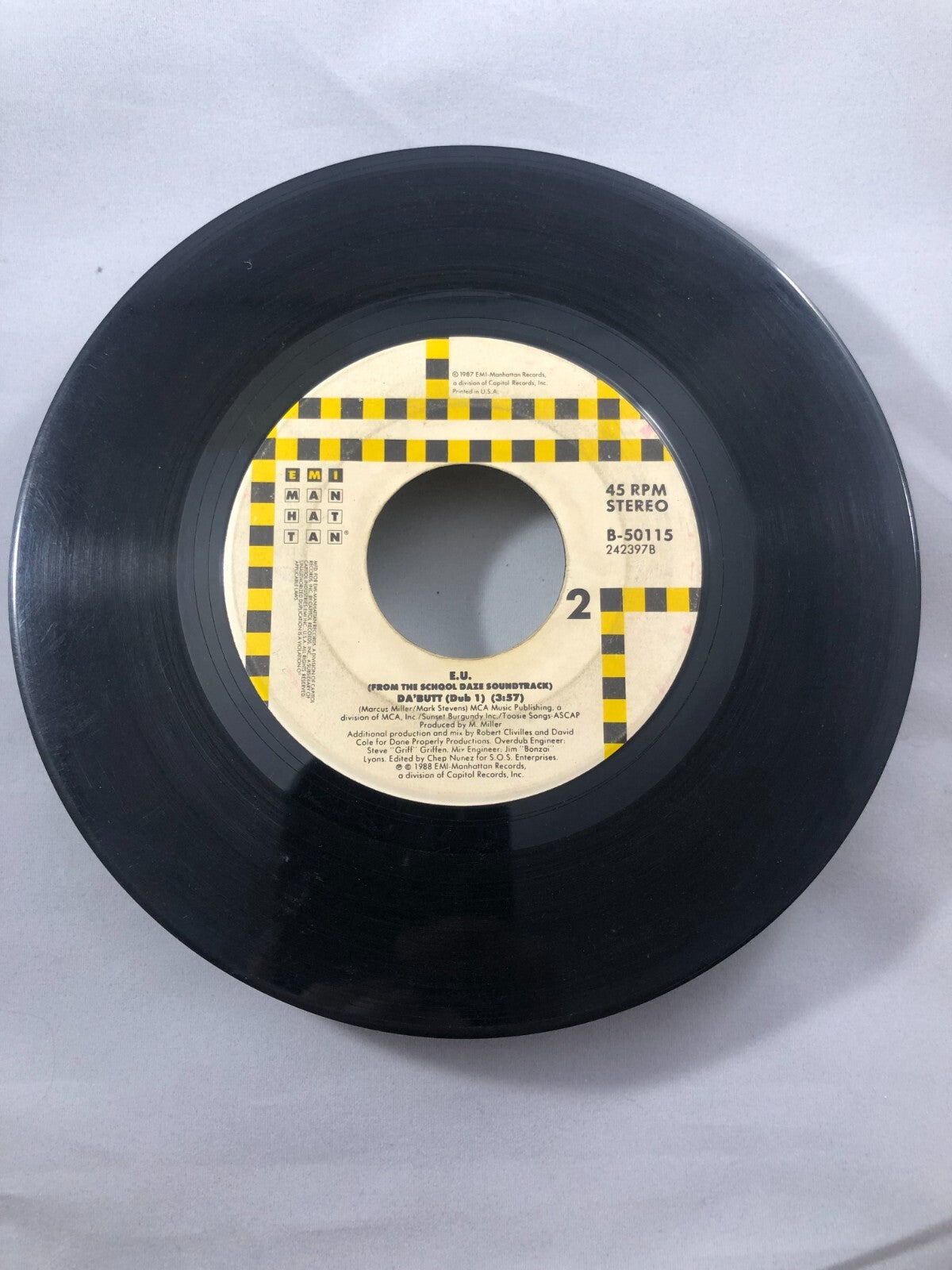 E.U. : Da'Butt (from School Daze Soundtrack) / Da'Butt (Dub 1), 45 RPM g+