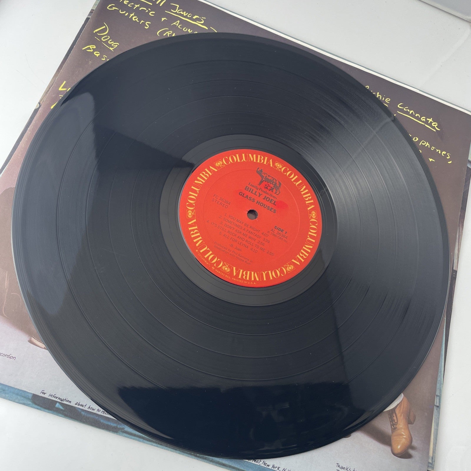 Billy Joel Glass Houses FC 36384 Vinyl LP Record Album VG+ W/ Inner