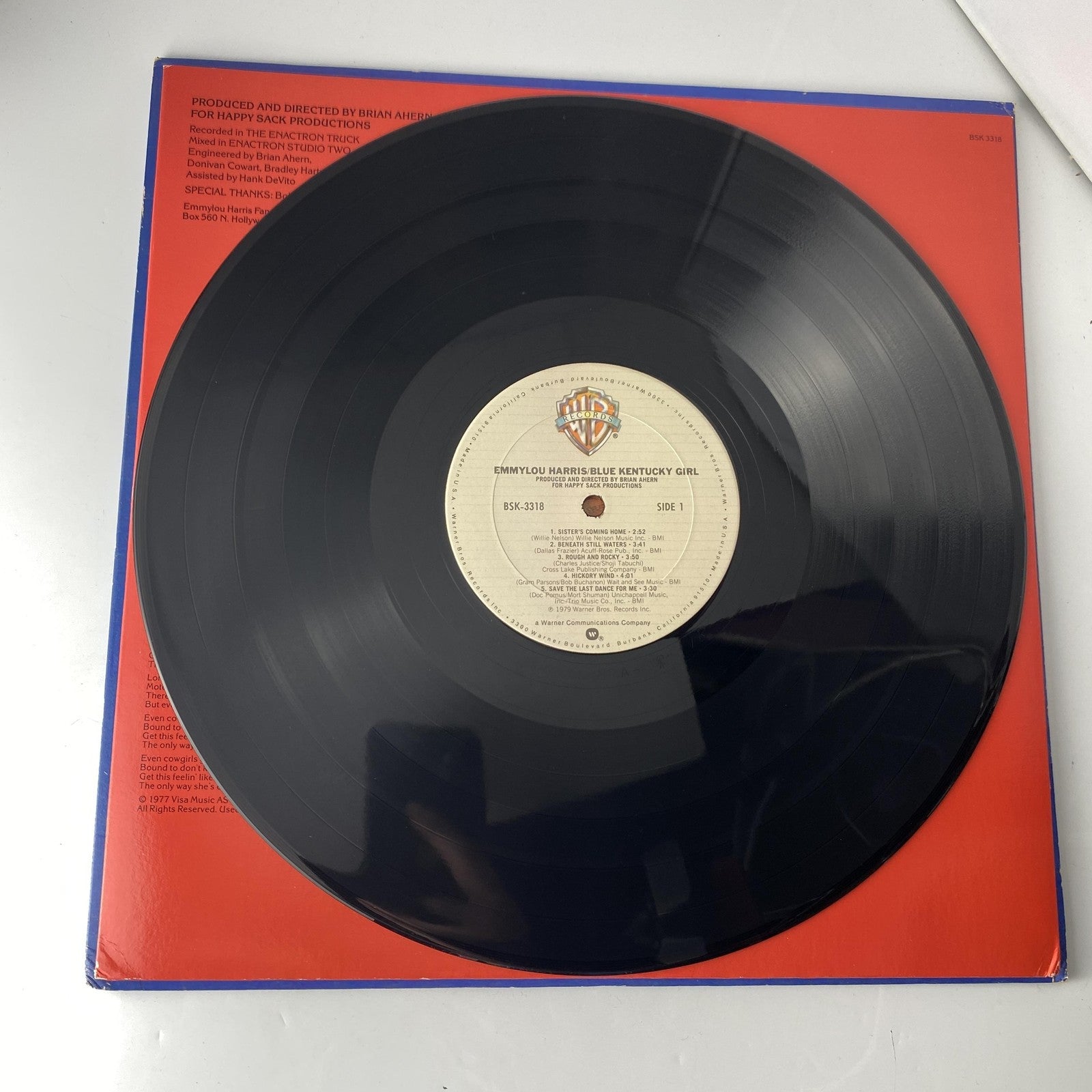 Vintage Emmylou Harris Blue Kentucky Girl 12" Vinyl LP 1979 Warner Country Album