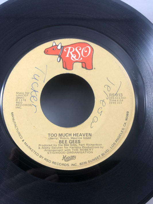 BEE GEES REST YOUR LOVE ON ME/TOO MUCH HEAVEN (G+) RS-913 45 RECORD