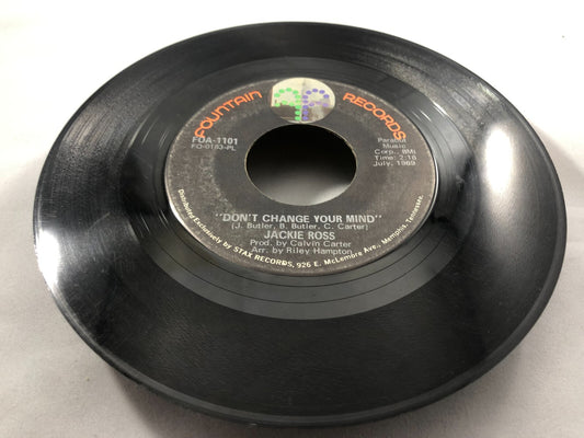 Jackie Ross – Don't Change Your Mind / Who Could Be Loving You 45 RPM RECORD G