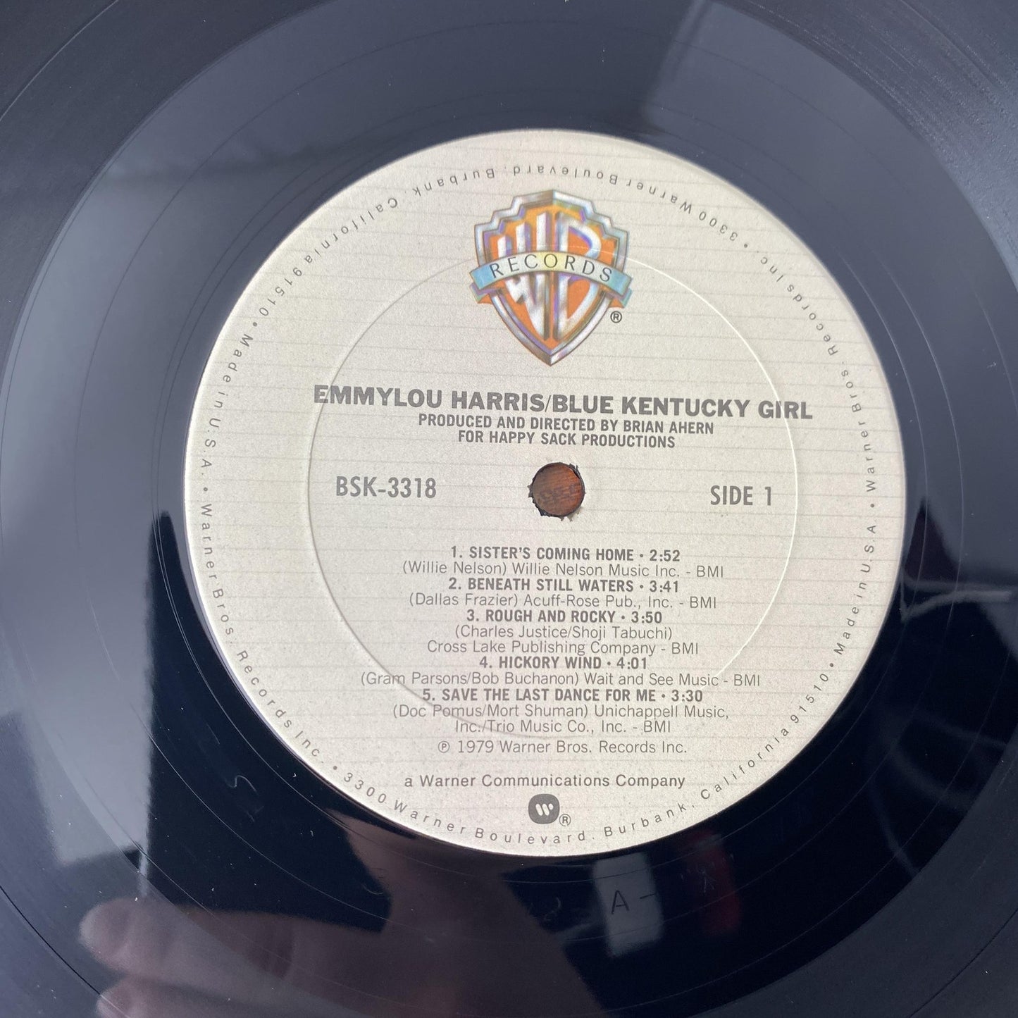 Vintage Emmylou Harris Blue Kentucky Girl 12" Vinyl LP 1979 Warner Country Album