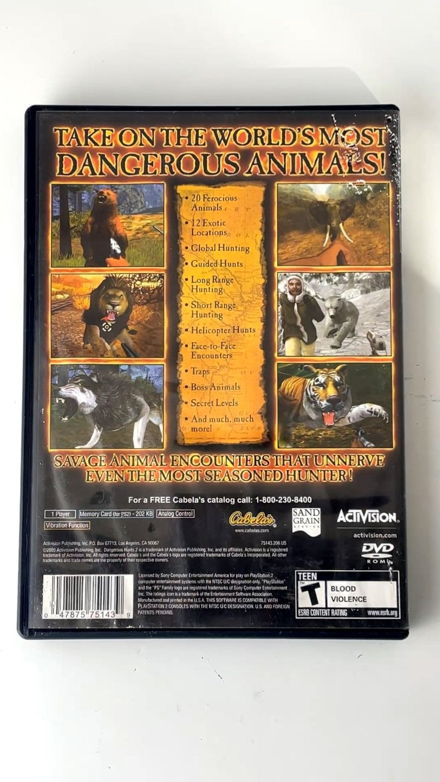 Cabela's Dangerous Hunts 2 PlayStation 2 Video Game Teen Rating CIB TESTED