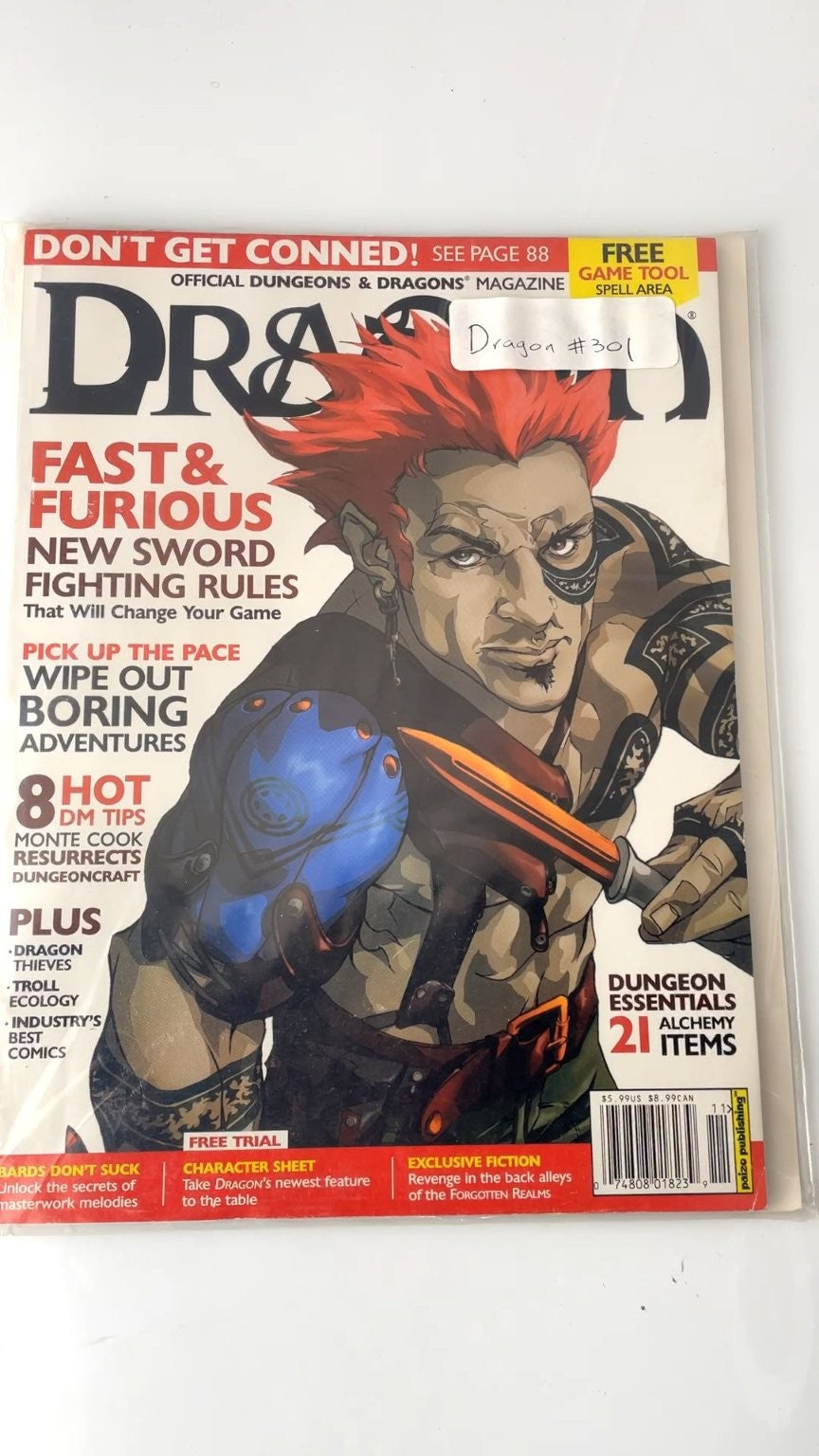 Dragon Magazine #301 November 2002 New Sword Fighting Rules Illustrated