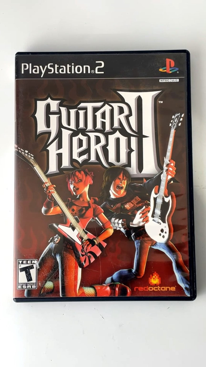 Guitar Hero II PlayStation 2 Video Game Multiplayer Rock Music TESTED W/ MANUAL