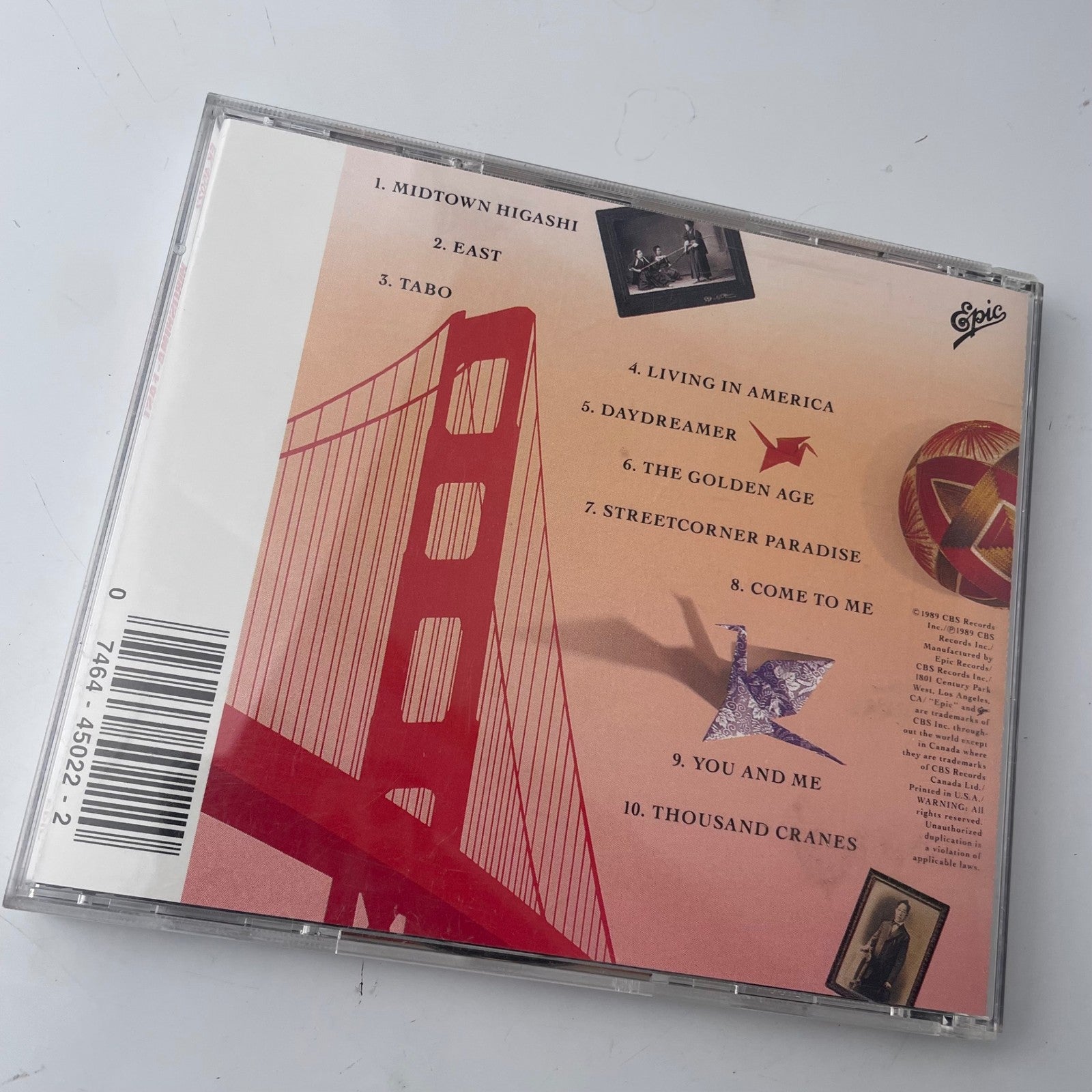 Hiroshima East CD 1989 Epic EK45022 Pop Jazz Fusion Album