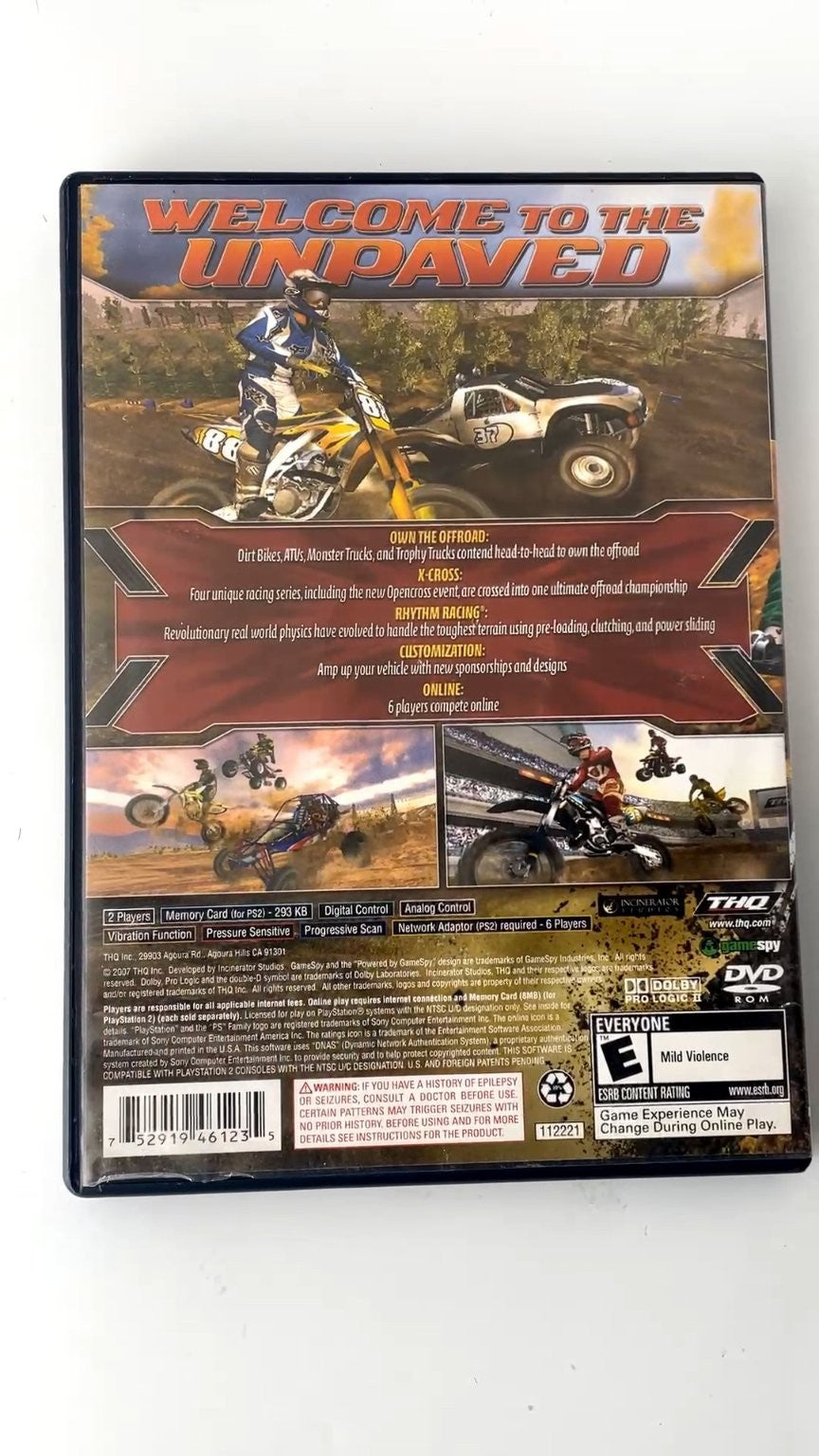 MX vs ATV Untamed PlayStation 2 Video Game Multiplayer Online