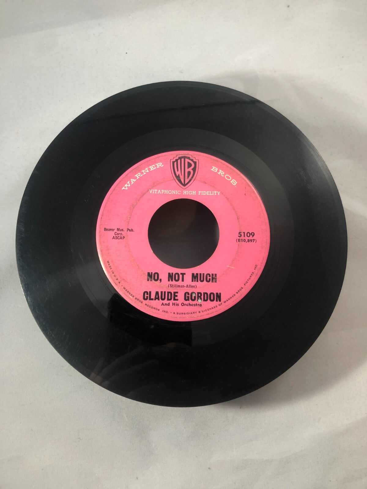 Claude Gordon: Columbia, The Gem Of The Ocean / No Not Much 45 RPM F201 G