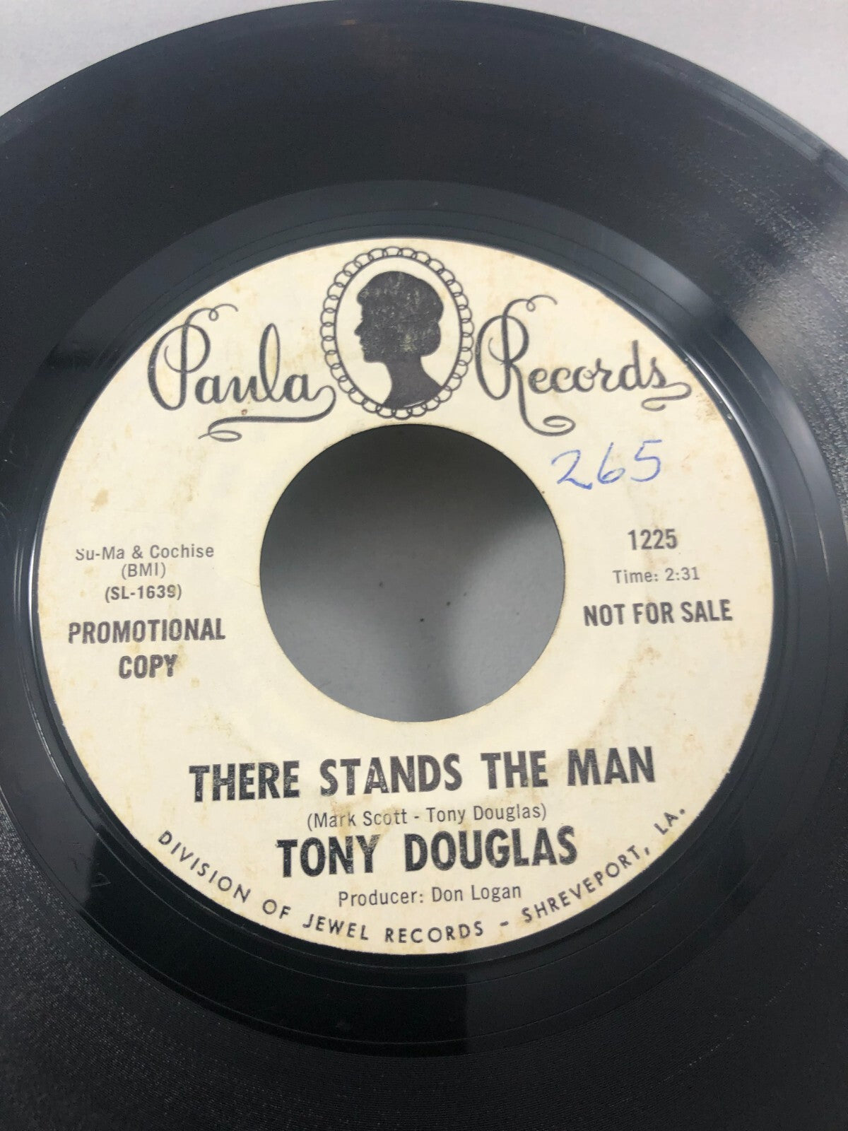 Tony Douglas : There Stands The Man, There Stands The Man 7" 45 RPM PROMO VG