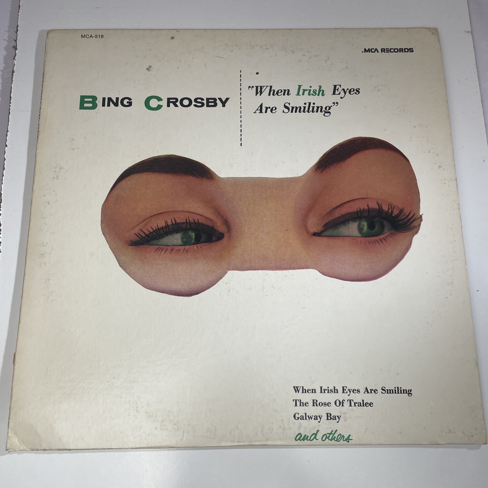 BING CROSBY When Irish Eyes Are Smiling Vinyl LP 1980 VG