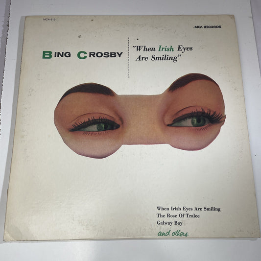 BING CROSBY When Irish Eyes Are Smiling Vinyl LP 1980 VG